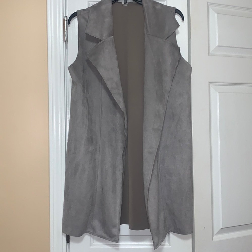 Favlux Gray Velvet Vest L